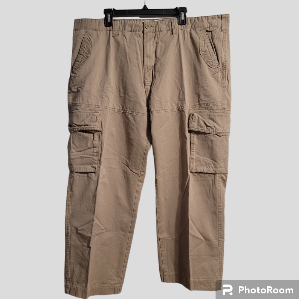 RIVERS Cargo Pants Mens Size 46 Khaki Tan Straight Leg Outdoors Casual Australia
